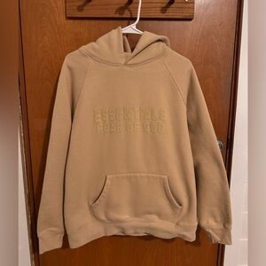 Essentials Fear Of God Beige Hoodie
